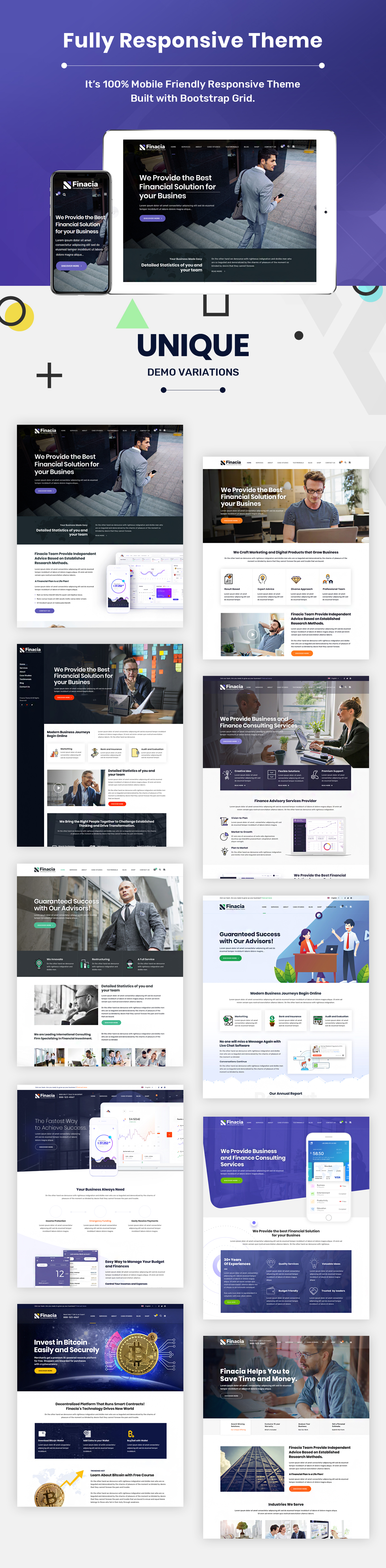 Finacia – Finance & Business WordPress Theme